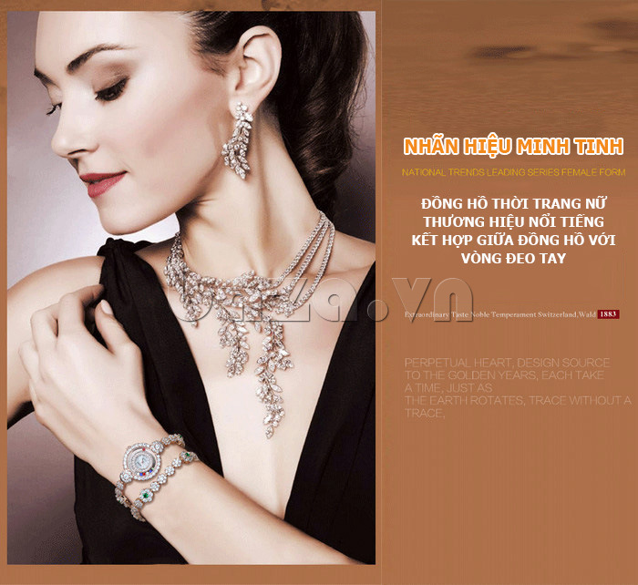 Đồng hồ trang sức đính pha lê nữ Vinoce 633230L đồng hồ chính hãng 