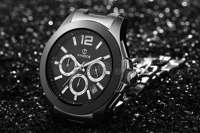 Đồng hồ nam Vinoce V633237 dây Ceramic thiết kế tinh tế 