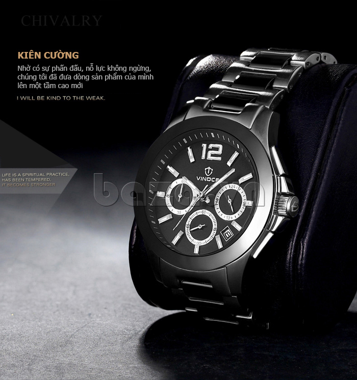 Đồng hồ nam Vinoce V633237 dây Ceramic thời trang