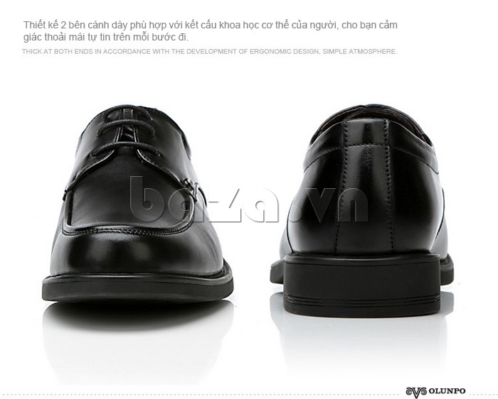 giầy da cao cấp OLUNPO QYS1201 thiết kế thoải mái phù hợp với chân của nam giới