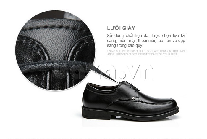giầy da cao cấp OLUNPO QYS1201 có lưỡi giày làm từ chất liệu da hoàn mỹ