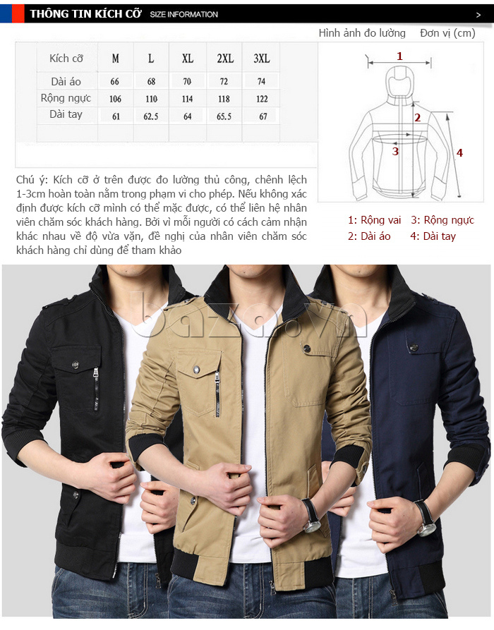Áo jacket nam thời trang GF GF1588