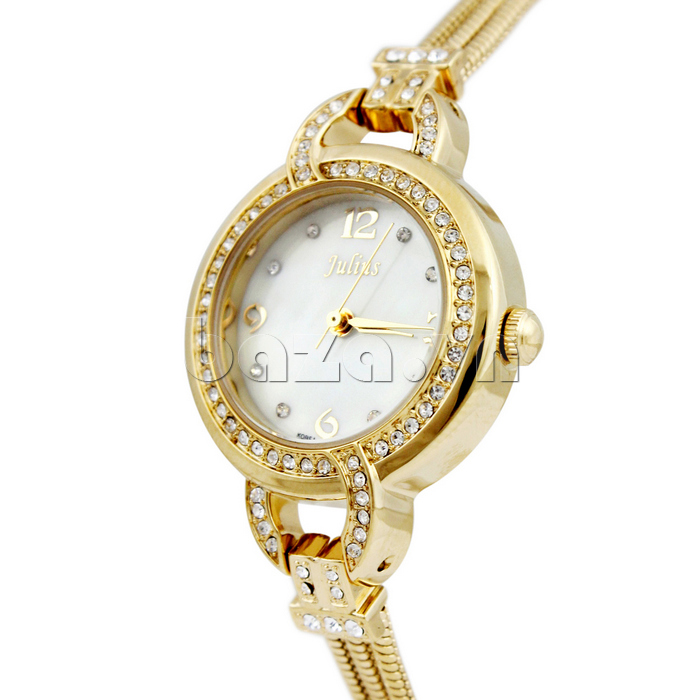 Đồng hồ nữ dây kim loại Julius cao cấp
