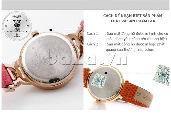 Đồng hồ nữ dây kim loại Julius chính hãng 