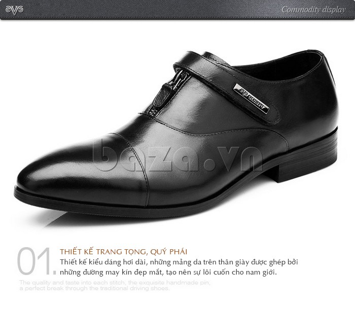 Thiết kế của giày Olumpo QLXS1217 sang trọng và quý phái tạo sự hài lòng cho mọi nam giới