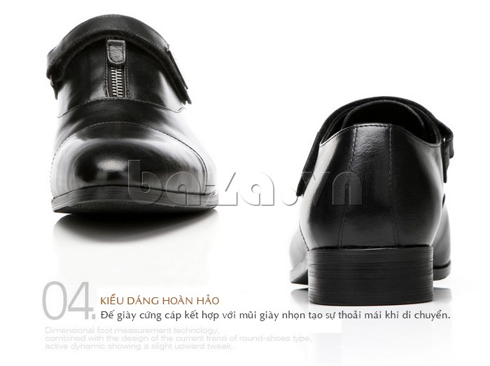 giày Olumpo QLXS1217 đế cứng kết hợp với mũi nhọn tạo sự dễ dàng khi di chuyển