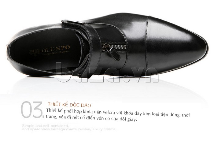 giày Olumpo QLXS1217 thiết kế độc đáo với khóa velcra
