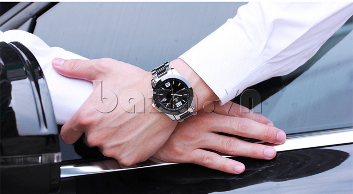 Đồng hồ nam dây ceramic thời trang Vinoce 8379 số to bản chất lượng