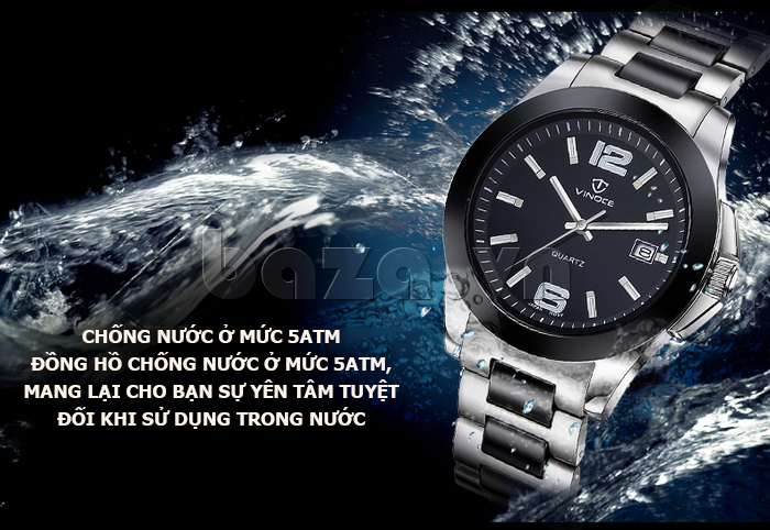 Đồng hồ nam dây ceramic thời trang Vinoce 8379 số to bản tinh xảo