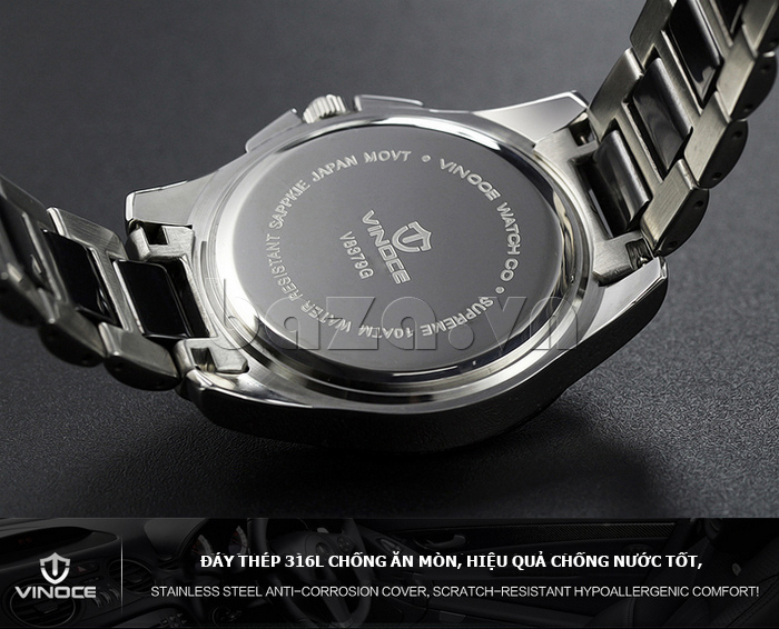 Đồng hồ nam dây ceramic thời trang Vinoce 8379 tinh xảo