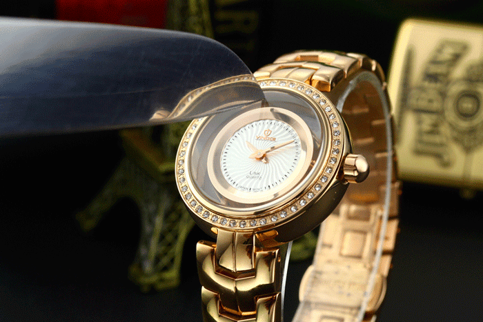 Đồng hồ nữ đính pha lê Vinoce 8377 chống xước hiệu quả 