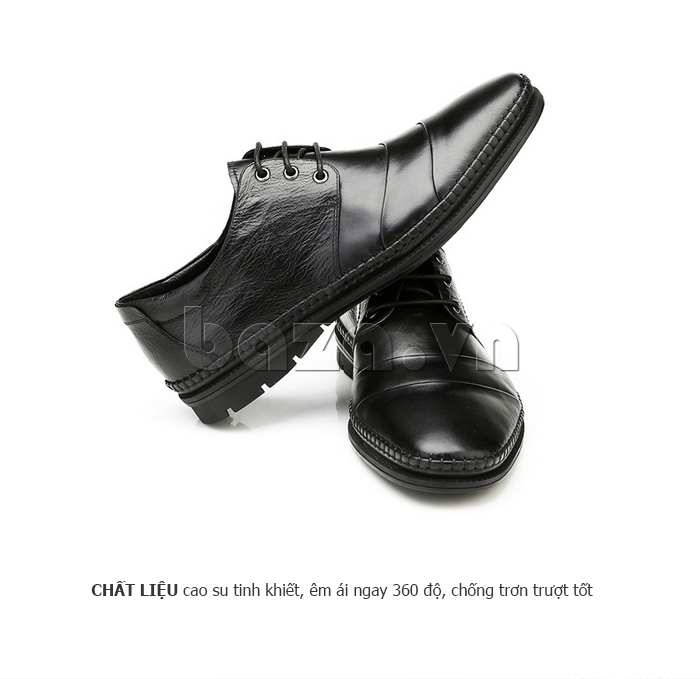 Giày da nam Olunpo QABA1410 màu đen sang trọng