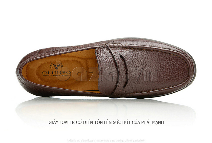 Giày da nam Olunpo QMB1402 kiểu dáng giày lười cổ điển