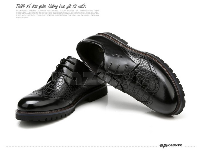 thiết kế của giày Olunpo QHSL1304 đơn giản, không bao giờ lỗi mốt