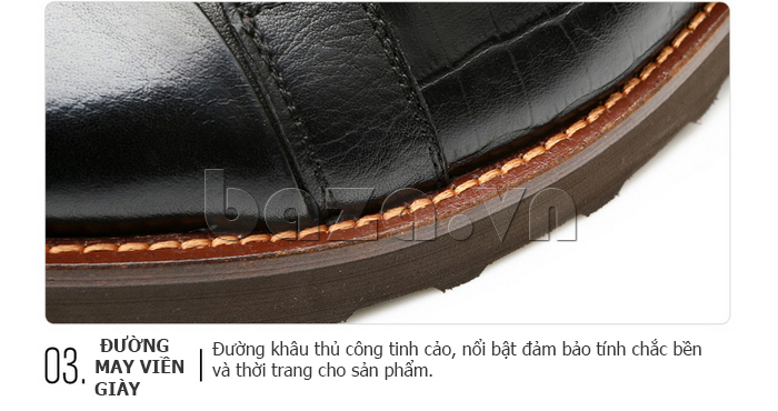Thiết kế đường viền của Giày da nam Olunpo QZK1405 độc đáo
