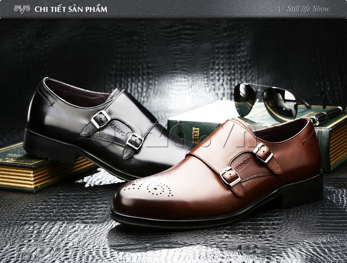 Giày nam Olunpo QHSL1301 dây đai hiện đại mang phong cách thanh lịch cho nam giới