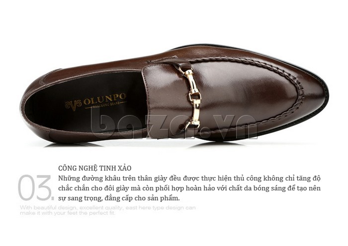 Giày nam Olunpo được sản xuất trên công nghệ tinh xảo