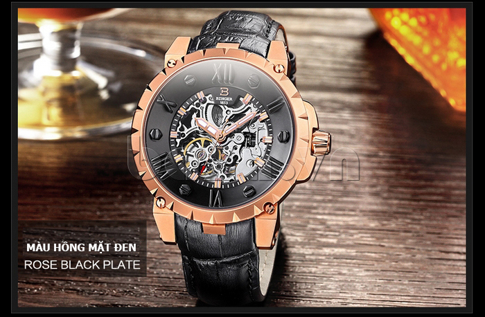 Đồng hồ nam Binger BG001 rose gold