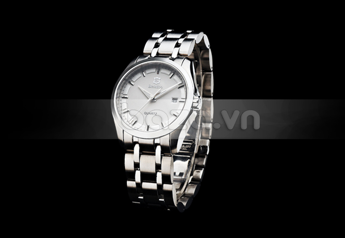 Baza.vn: Đồng hồ nam Bestdon BD9945G mặt trắng dây bạc