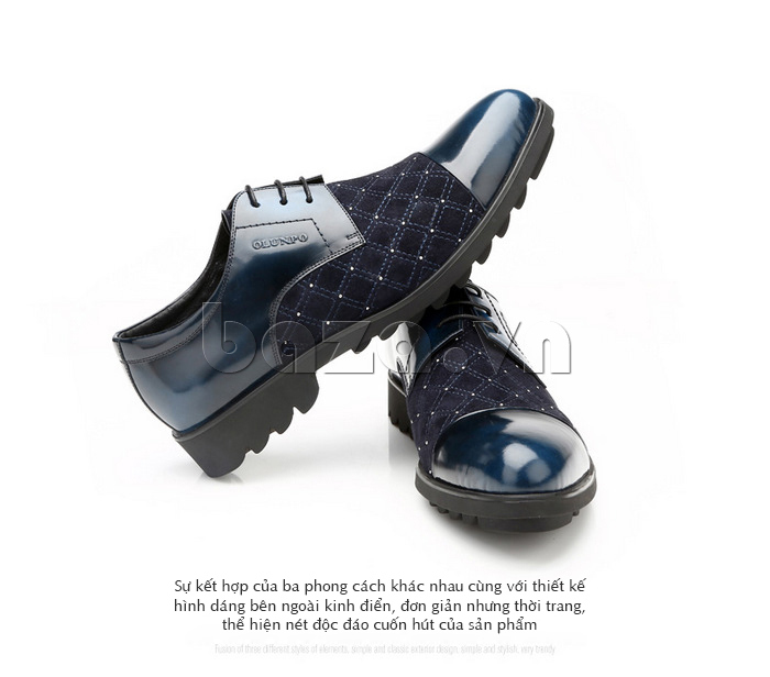 giày nam Olunpo QHT1433 đế cao giúp nam giới cải thiện chiều cao khiêm tốn của mình