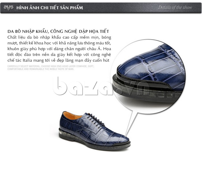 Giày da nam OLUNPO QDT1301 được làm từ da bò nhập khẩu
