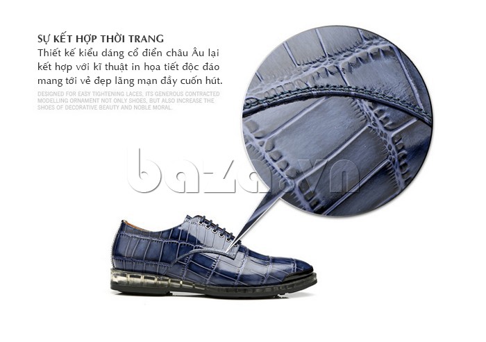 Giày da nam OLUNPO QDT1301 là sự kết hợp thời trang giữa kiểu dáng và kỹ thuật 