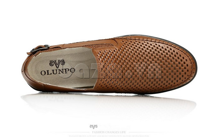 Giày da nam đục lỗ Olunpo XFR1501 phong cách