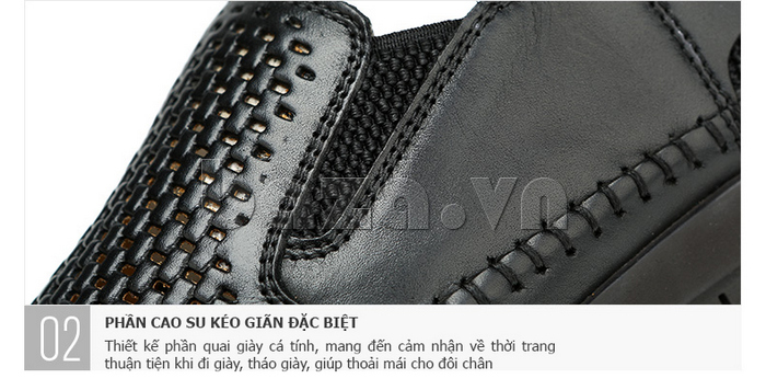 Giày da nam đục lỗ Olunpo XFR1501 - cổ giày co giãn đặc biệt