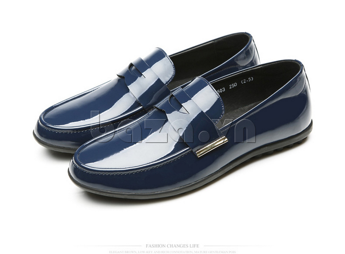 Giày lười nam Olunpo CJFD1503 xanh sang trọng
