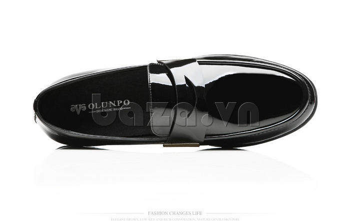 Giày lười nam Olunpo CJFD1503 màu đen