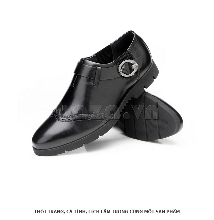 Giày da nam Olunpo QXD1403  màu đen cuốn hút