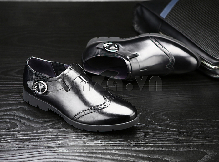 Giày da nam Olunpo QXD1403  dáng giày không dây