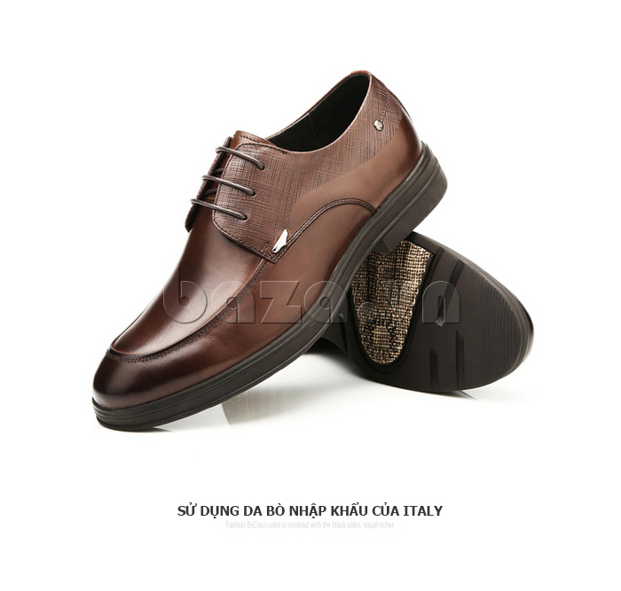 Giày da nam thời trang OLUNPO QHSL1405 sử dụng da bò nhập khẩu của Ý