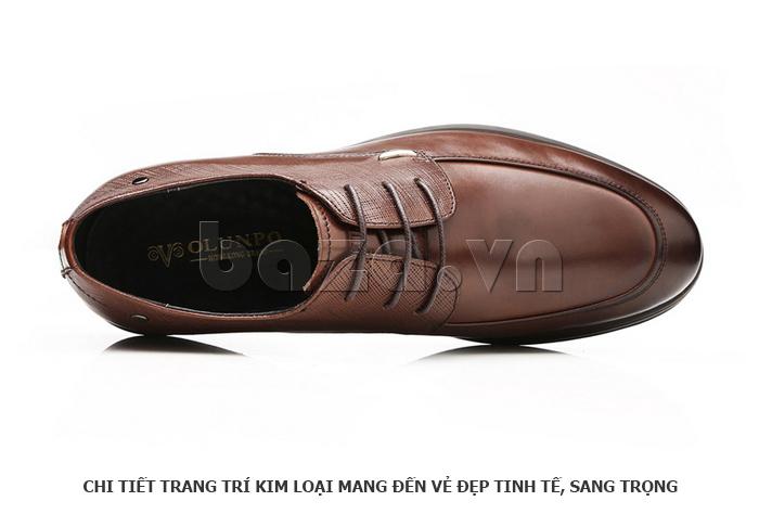 Giày da nam thời trang OLUNPO QHSL1405 được trang trí kim loại tinh tế và sang trọng