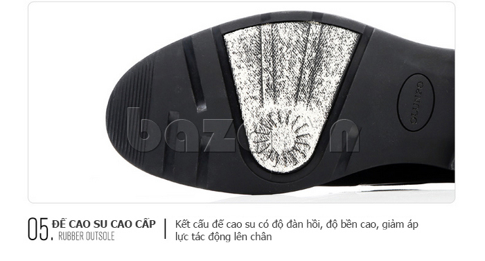 Giày da nam thời trang OLUNPO QHSL1405 được thiết kế hoa văn chìm