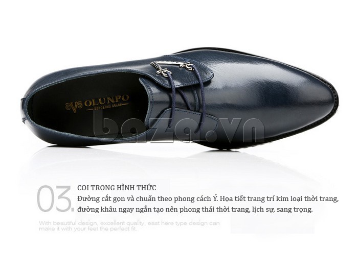 giày nam Olunpo QLXS1311 mang đậm phong cách kiểu dáng của Ý