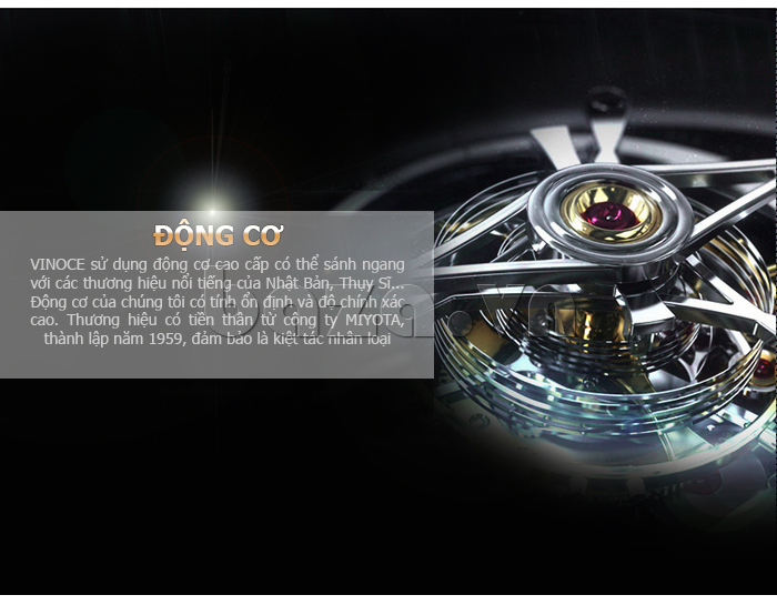Đồng hồ cơ nam Vinoce V633231G mặt chạm rỗng thiết kế đẹp