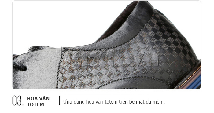Giày da nam Olunpo QMD1401 thiết kế hoa văn độc đáo