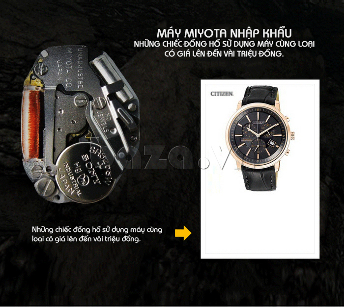 Đồng hồ nam dây da Vinoce V8370G thời trang