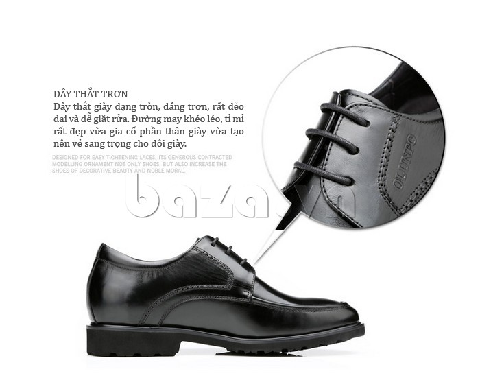 giày Olunpo QYLB1301 dây giày dạng tròn, thắt trơn