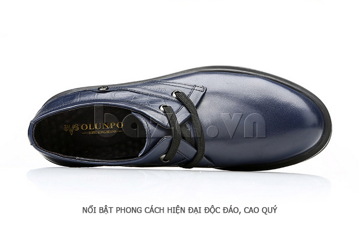 Giày da nam Olunpo QHL1402 thể hiện phong cách hiện đại nổi bật