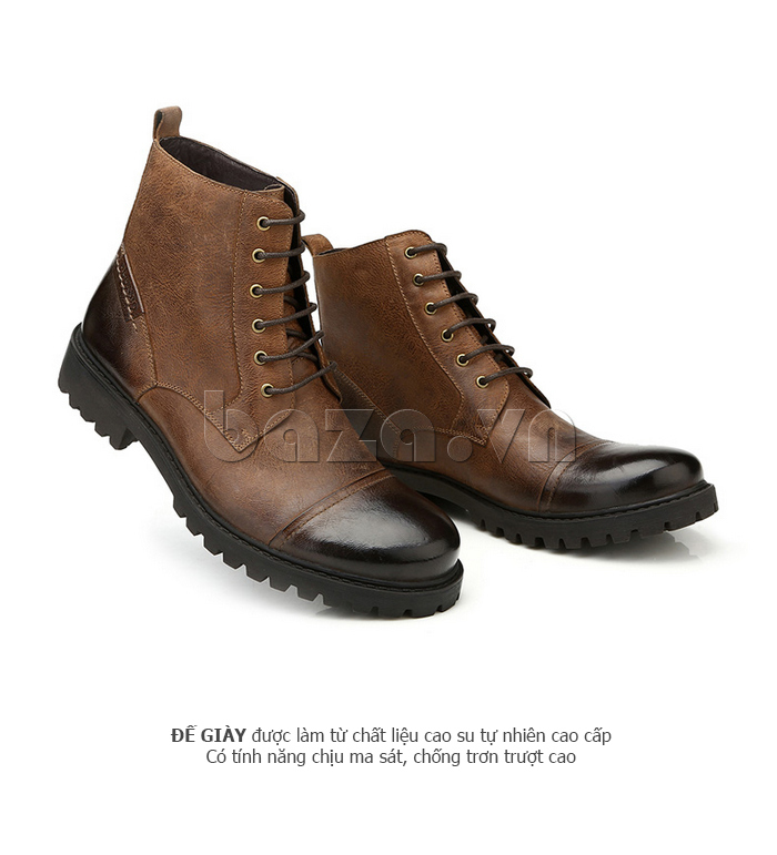 Giày boot nam Olunpo DHT1439 cao cổ giữ ấm chân