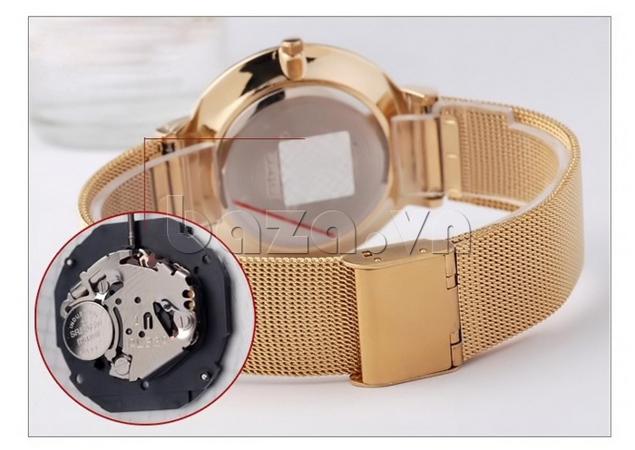 Đồng hồ nữ siêu mỏng dây kim loại Julius JA-426