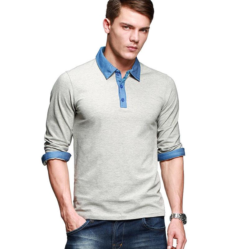Áo Henley-shirt phối màu denim K-Jeans
