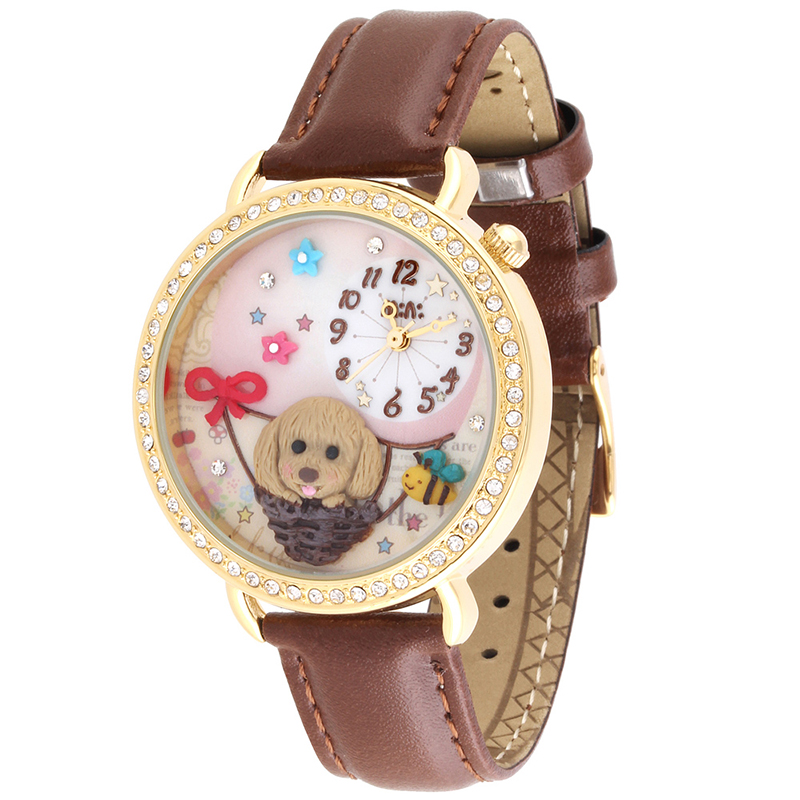 Đồng hồ nữ Mini MN962 Mặt hình cún con dễ thương
