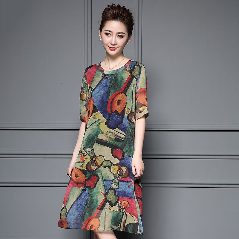 ĐẦM SUÔNG PHỐI SILK LỤA IN HỌA TIẾT SANG TRỌNG D3078 255  CHUYÊN SỈ Thời  trang THU ĐÔNG MỚI NHẤT CẬP NHẬT THƯỜNG XUYÊN  GIẢM GIÁ LỚN   ShopPROcomvn