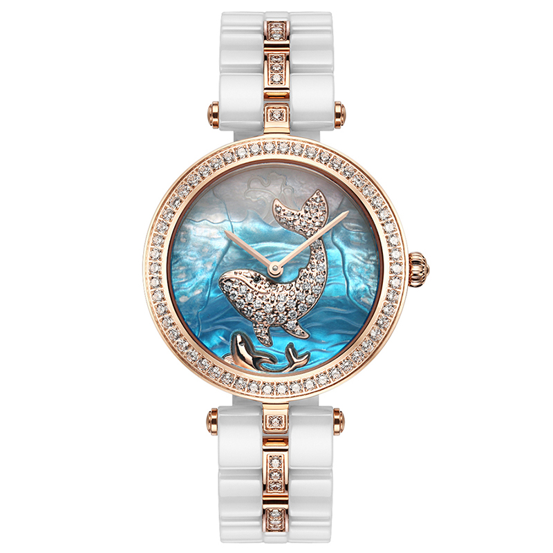 Đồng hồ nữ Olevs Mặt cá voi vàng đồng cao cấp