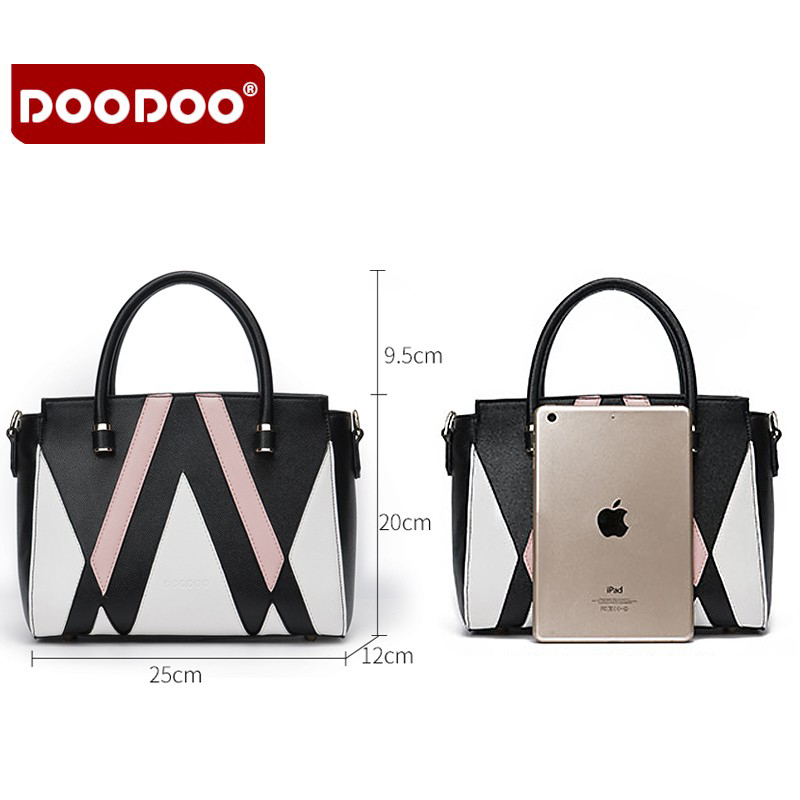 Túi Hand bag vân hình học đối xứng DooDoo