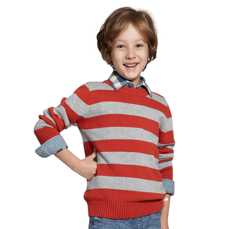 Áo len phối màu kẻ ngang cho bé trai Tiger Mini