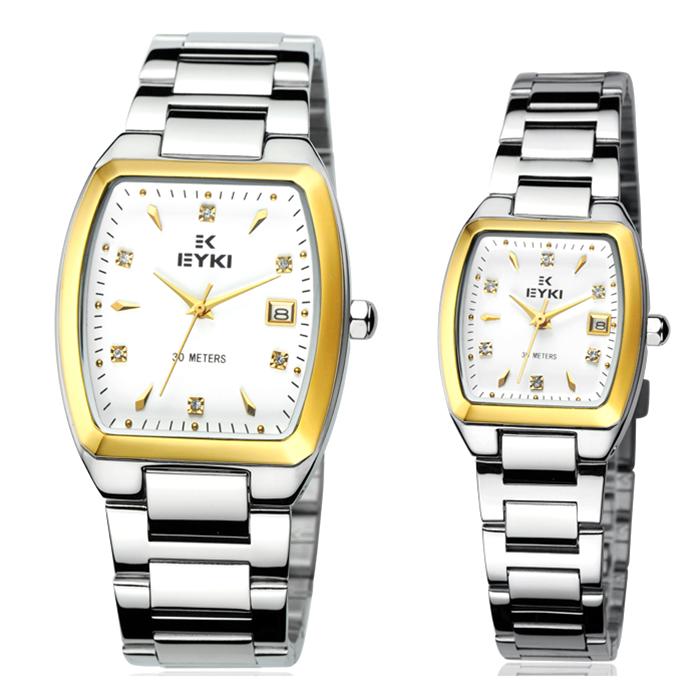 Đồng hồ đôi Eyki EETS8591 mặt vuông thời trang